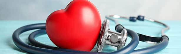 Symbolic heart and stethescope for cardiovascular health
