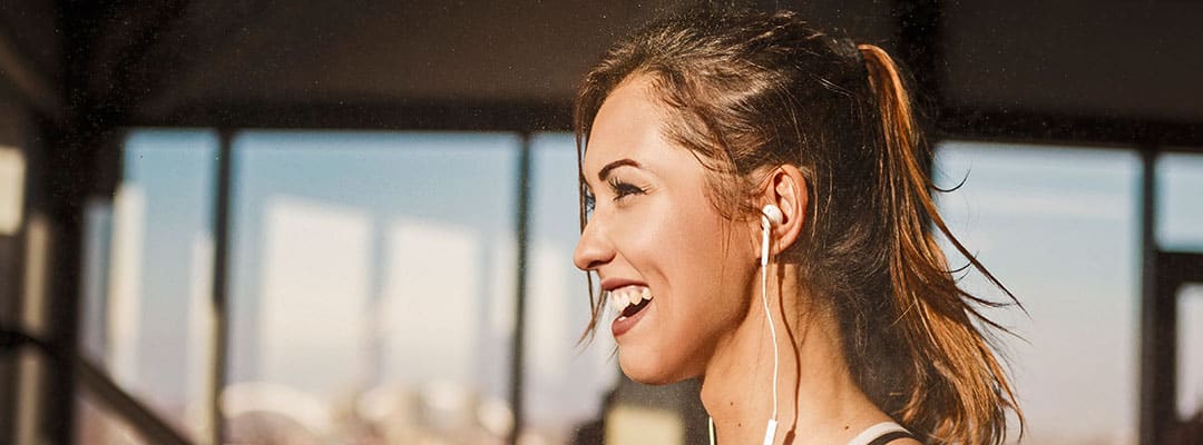 Woman running on the treadmill