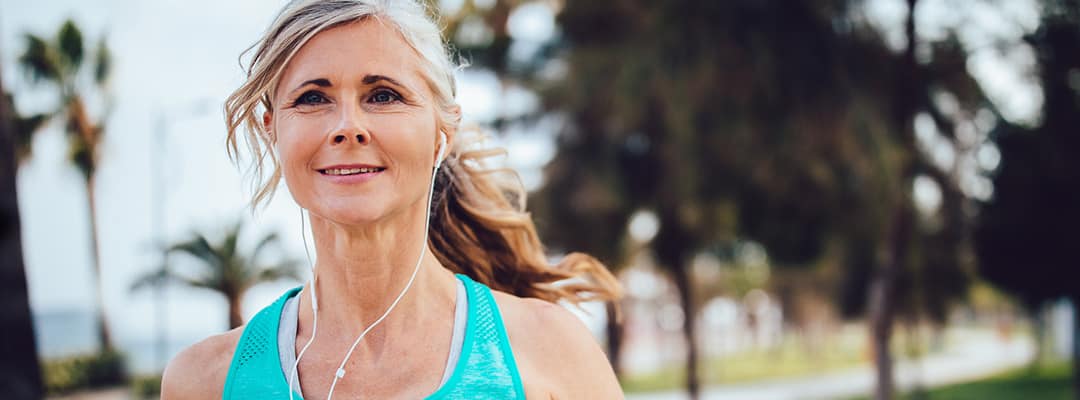 Healthy woman jogging to maintain heart health