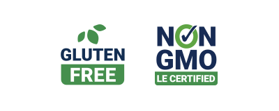 Gluten Free, Non-GMO LE Certified